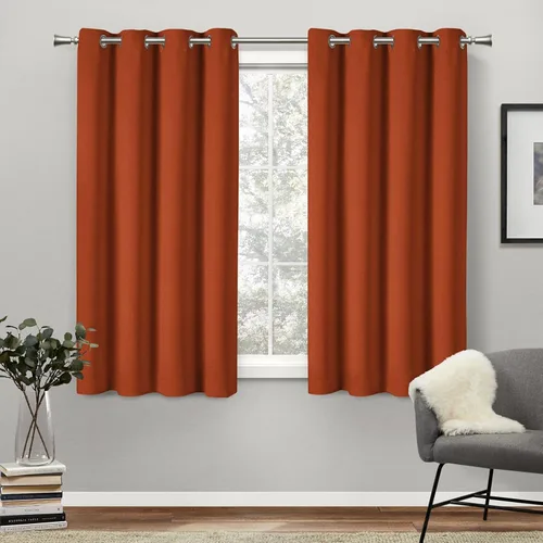 Miniatura 27 de Exclusive Home Curtains - Par de paneles de cortinas, modelo Academy, con ojales para bloqueo total de luz Blanco