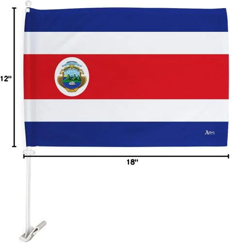 Miniatura 4 de Bandera de coche de Costa Rica de la Copa del Mundo 2022 para Carros de Costa Rica, decoración de automóvil, pequeño cartel para ventana, accesorios