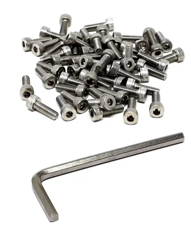 Miniatura 190 de iexcell 25 piezas M4 x 60/65/70/75/3.150 in paso de rosca 0.028 in acero inoxidable 304 cabeza hexagonal Tornillos Tornillos surtido Kit