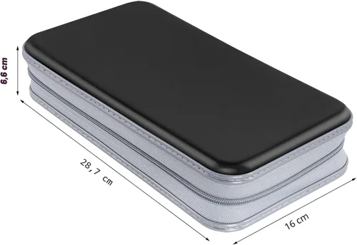 Miniatura 6 de Siveit Estuche para CD, Soporte para Estuche de DVD con Capacidad para 96 Discos de Plástico Duro, Estuches para Discos CD DVD, Carpeta Billetera