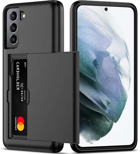 Miniatura 8 de Nvollnoe Funda para Samsung S20 FE con tarjetero de doble capa de protección resistente para Galaxy S20 FE, ranura para tarjeta oculta Funda delgada