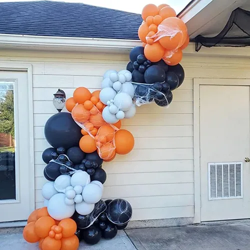 Miniatura 6 de Kit de arco de 84 globos negros, globos de látex negro mate de 5 pulgadas, 12 pulgadas, 18 pulgadas para cumpleaños, baby shower, boda