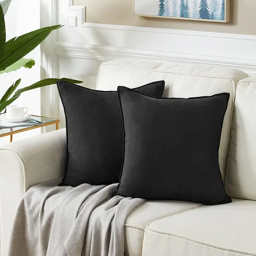 Miniatura 18 de Fancy Homi - Paquete de 2 fundas de almohada decorativas azul real de 14x14 pulgadas para sala de estar, sofá cama, sofá, decoración moderna bohemia