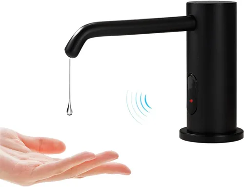 Dispensador automático de jabón sin contacto con capacidad de 33.8 fl oz, sensores infrarrojos, dispensador de jabón integrado para fregadero, baño,