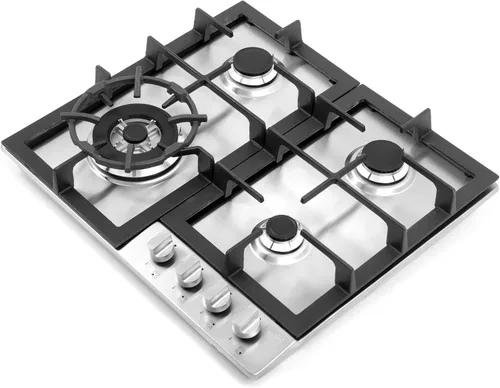 Miniatura 6 de COSMO 640STX-E - Placa de cocina de gas de 24 pulgadas con 4 quemadores sellados, encimera con rejilla de hierro fundido y perillas de metal a
