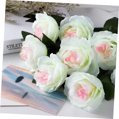 Miniatura 7 de STOBOK Paquete de 12 bolígrafos de gel rosa con diseño creativo de flores para niños y niñas y estudiantes, suministros de escritura