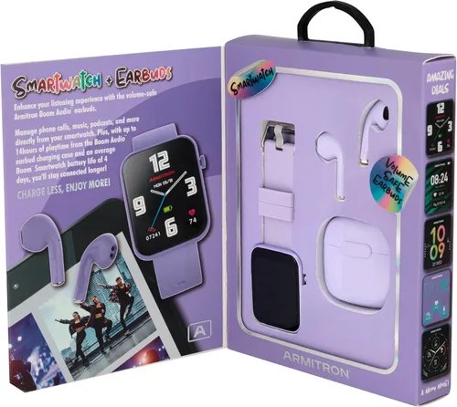 Miniatura 6 de Armitron Connect Boom Smartwatch y auriculares, rastreador de salud y fitness, modos deportivos, resistente al agua y más