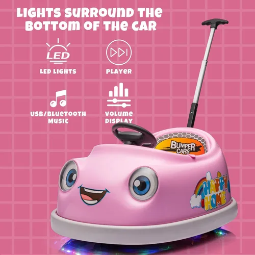 Miniatura 2 de Coche eléctrico de 12 V con batería dual para niños, con control remoto, giro de 360 grados, función de balancín de varilla, 3 velocidades, coche