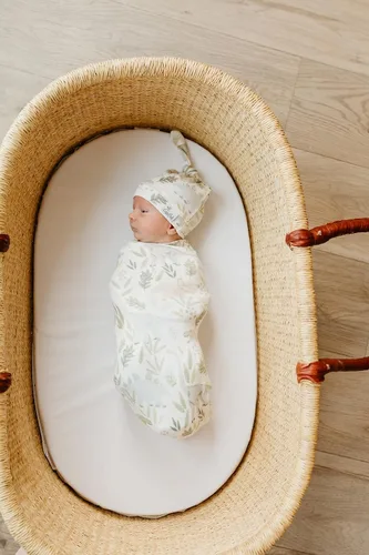 Miniatura 82 de Copper Pearl Gorro de bebé con nudo superior elástico suave Millie
