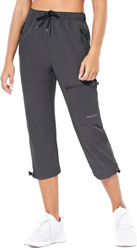 Miniatura 3 de BALEAF Women's Hiking Cargo Capris Outdoor Lightweight Water Resistant Pants UPF 50 Zipper Pockets