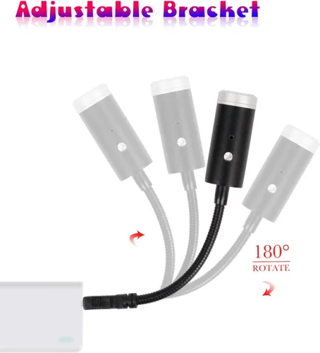 Miniatura 7 de Luz nocturna de estrella USB, 9 modos funcionales, 24 efectos de iluminación, decoraciones estroboscópicas activadas por sonido