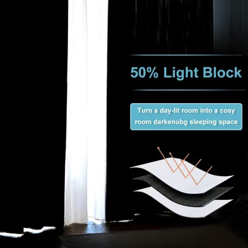 Miniatura 96 de RYB HOME - Cortinas extralargas de privacidad, para bloquear luz, de techo a suelo, para comedor, oficina, sala de estar, cine en casa, patio, 8.3