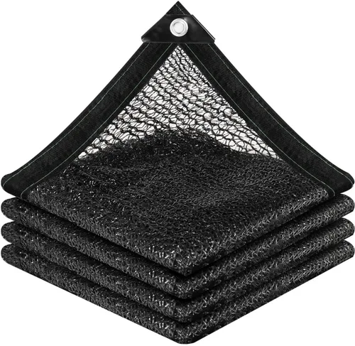 Miniatura 13 de vensovo Red de Tela de Sombra Bloqueador Solar 30% Negra Resistente – Malla de Sombra de Jardín de 10 x 20 Pies para Cubierta de Plantas, 30%