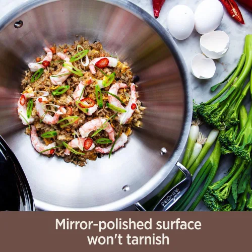 Miniatura 3 de All-Clad Copper Core 5-Ply Stainless Steel Fry Pan 12 Inch Induction Oven Broiler Safe 600F Pots and Pans, Cookware Silver