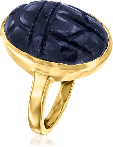 Miniatura 3 de Ross-Simons 16.00 Carat Sapphire Scarab Ring in 18kt Gold Over Sterling