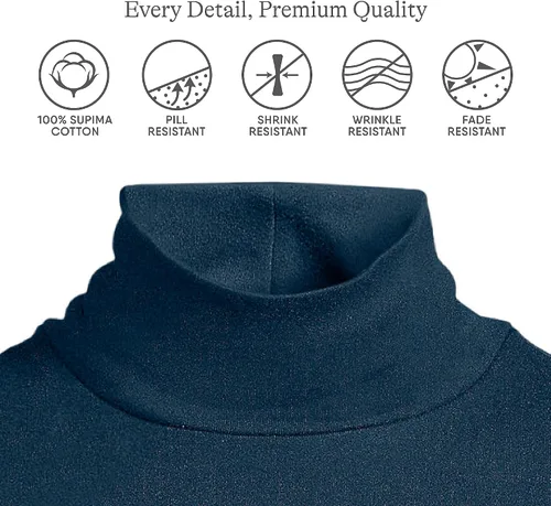 Miniatura 7 de Lands' End Supima - Suéter de cuello alto y mangas largas para mujer