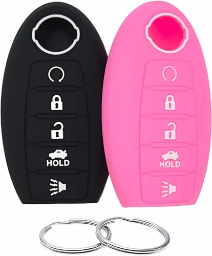 Miniatura 12 de REPROTECTING Funda de goma de silicona para llavero compatible con Nissan Altima SR Armada SL Maxima Murano Pathfinder Rogue Titan Versa Sentra
