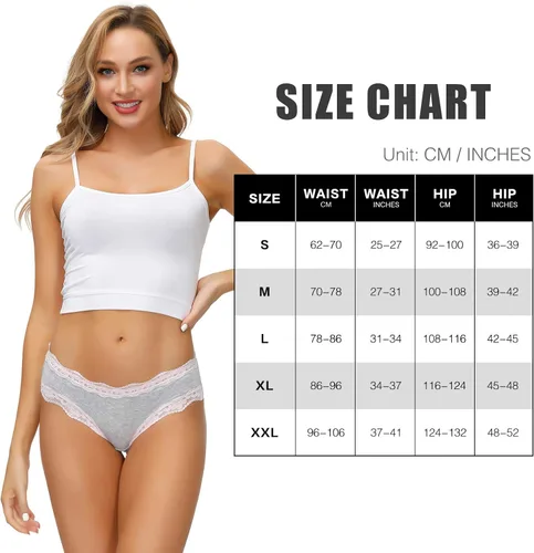 Miniatura 6 de LYYTHAVON bragas de algodón transpirables, ropa interior para mujeres, 5unidades