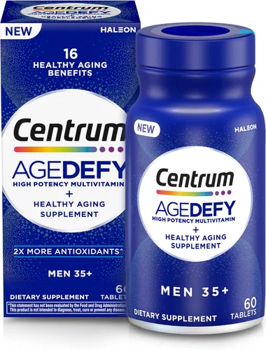 Centrum Age Defy para hombres mayores de 35 años - Suplemento multivitamínico de alta potencia y envejecimiento saludable - Multivitamínico con