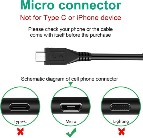Miniatura 5 de Nuevo cable USB cargador de alimentación cable de carga compatible con Kaito KA332W emergencia solar manivela AM/FM radio meteorológica