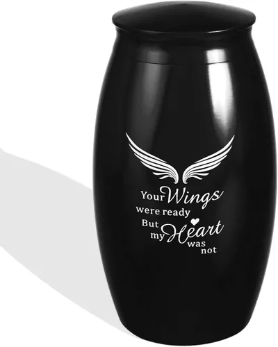 Miniatura 32 de Urna de cremación mediana verde para cenizas humanas adulto macho hembra Angel Ceramic Urn for Ashes Men Women Dad Mom,Memorial Urn with Velvet