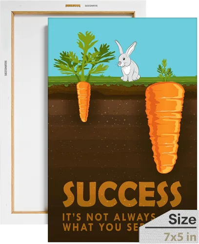 Miniatura 40 de Lienzo decorativo motivacional para pared con texto en inglés "Road To Successful" (Camino al éxito), diseño motivacional para la oficina, con texto