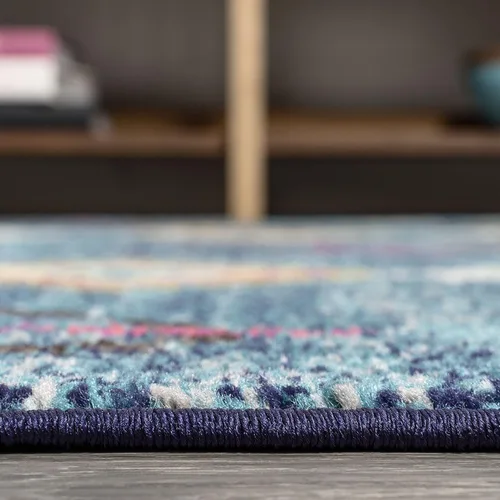 Miniatura 7 de Eyely HOM105A-28 - Alfombra marroquí Hype Tribal Love geométrica para interiores, bohemia; país y floral; suroeste, dormitorio, cocina, sala