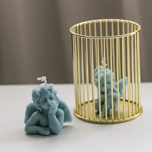 Miniatura 4 de Molde de vela en forma de ángel, molde de silicona de fundición de resina para el día de San Valentín, velas de aromaterapia, cera, yeso, arcilla