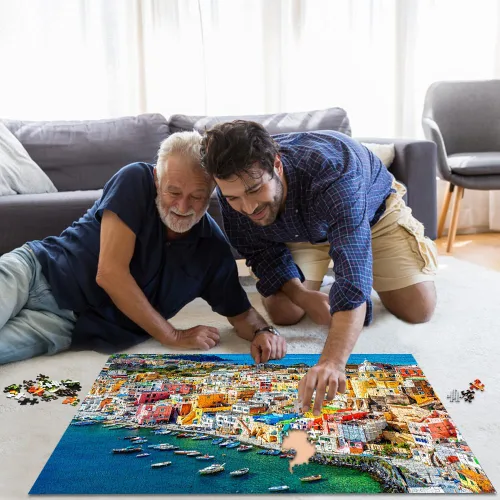Miniatura 5 de Rompecabezas para adultos de 1000 piezas para adultos, rompecabezas de 1000 piezas, rompecabezas de 1000 piezas, Procida Island Marina Corricella