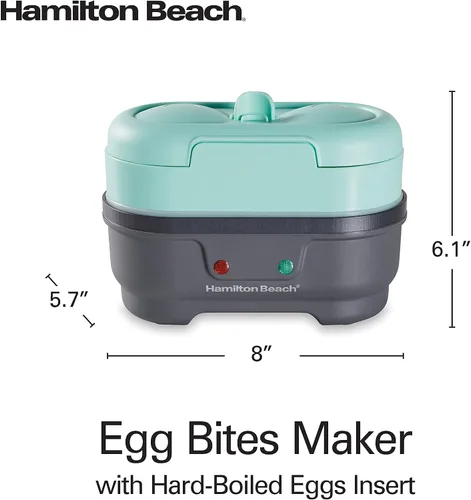 Miniatura 8 de Hamilton Beach Fabricante de Huevos al Estilo Sous Vide Eléctrico, Olla de Huevos Duros y Escalfador con Bandeja Antiadherente Extraíble, Prepara 2