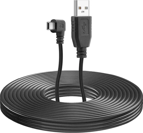 Miniatura 7 de Mini cable de alimentación USB de 90 grados en ángulo izquierdo (sin transferencia de datos) - USB 2.0 A-macho a Mini-B cable de alimentación