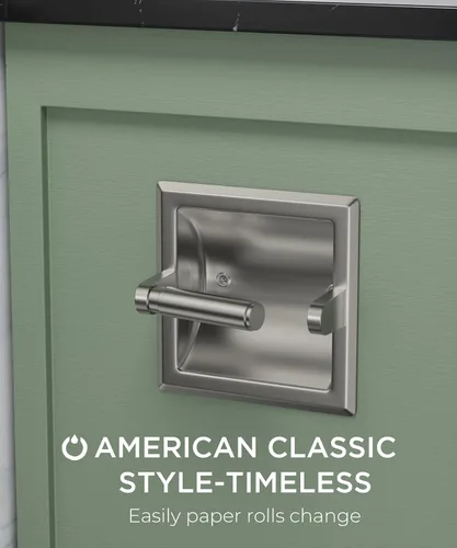 Miniatura 4 de FORIOUS Soporte de papel higiénico empotrado, soporte de rollo de papel higiénico de acero inoxidable duradero de montaje en pared para baño
