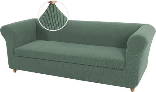 Miniatura 24 de UNBBRRL Funda de sofá Chesterfield de jacquard elástico, fundas de cojín gruesas para sofá, protector de muebles para sala de estar