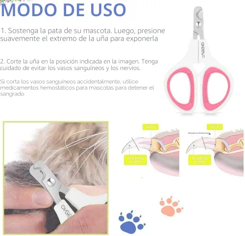 Miniatura 2 de Cortaúñas para mascotas, versión actualizada, cortaúñas para gatos y gatitos, cortaúñas profesional para mascotas, ideal para gatos, cachorros, Rosa