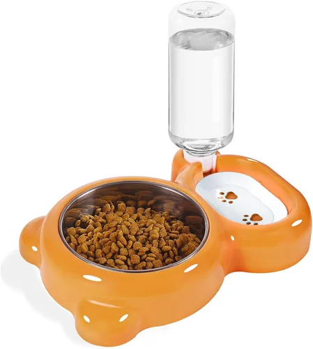 Miniatura 10 de Cuencos para Perros, Juego de Cuencos para Comida y Agua de Gatos con Dispensador de Agua y Cuenco de Acero Inoxidable para Gatos y Perros Pequeños