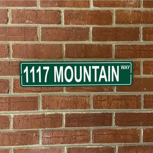 Miniatura 2 de New Mexico Mountains Pick Your Mountain Compatible/repuesto para 1117 Mountain United States Mountain Aluminio Metal Tin Street Sign Style Home