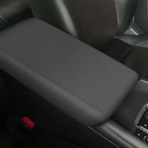 Miniatura 39 de AOMSAZTO Fundas para consola para 2008-2014 Toyota Highlander Fundas para reposabrazos para Toyota Highlander Negro con costuras negras