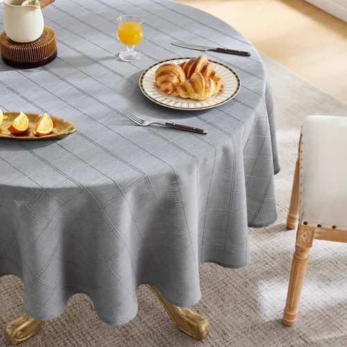 Miniatura 29 de ZeeMart Mantel (beige, redondo de 52 pulgadas)