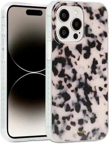 Miniatura 63 de SCORPIFY Funda para iPhone 15 Pro Max [Compatible con MagSafe] con Diseño de Estampado de Leopardo Guepardo Negro Mate, Linda Funda Magnética