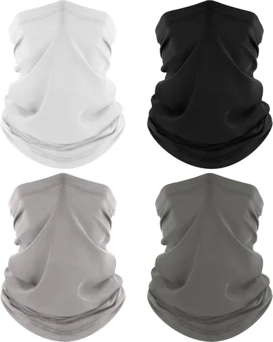 Miniatura 32 de ROXUN Paquete de 4 Polainas para Cuello, Bufanda con Protección UV, Máscara Facial Transpirable y Refrescante, Bandana para Senderismo
