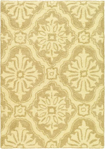 SAFAVIEH Easy Care Collection EZC122B - Alfombra decorativa de enrejado con gancho a mano, 2 x 3 pies, color crema