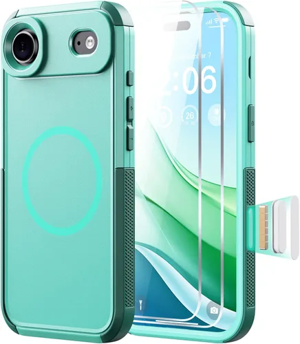Miniatura 30 de Diverbox Funda para iPhone 13 [compatible con MagSafe] [con protector de pantalla] [a prueba de golpes] [a prueba de caídas] Funda de protección