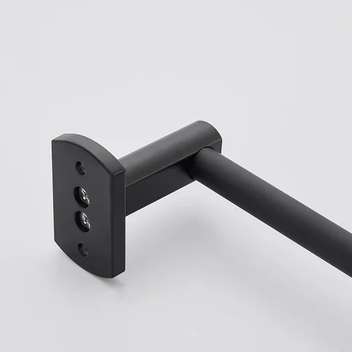 Miniatura 7 de Toallero negro, toallero de mano para baño, colgador de toallas montado en la pared, soporte para toallas de baño de cocina, barra de toalla