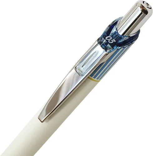 Miniatura 3 de Pentel EnerGel Clena - Bolígrafo retráctil de gel líquido, punta de aguja micro fina de 0.012 in, tinta negra, cuerpo azul saxo (BLN73LS-A)