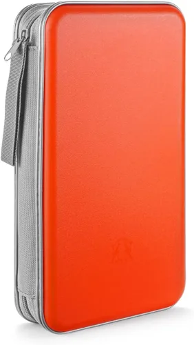 Miniatura 8 de LIOVODE Funda para DVD, estuche portátil para CD de capacidad para 96, organizador de cartera de DVD de plástico duro, organizador para coche CD