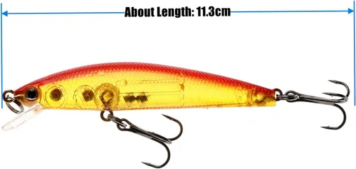 Miniatura 7 de Señuelos de pesca Probado Color explosivo Especial Minnow Swimbait Vibrating Jigging Señuelos de pesca de agua dulce y salada con anzuelo Aparejos