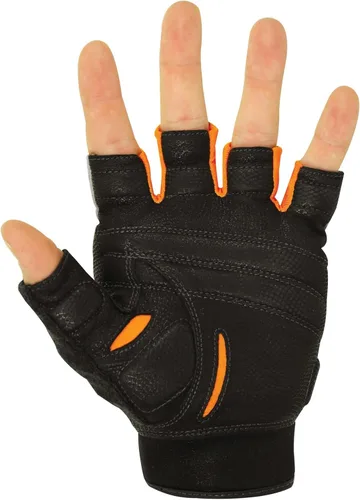 Miniatura 2 de Bionic Glove - Guantes de entrenamiento cruzado para hombre con tecnología de ajuste natural, gris/naranja (par)