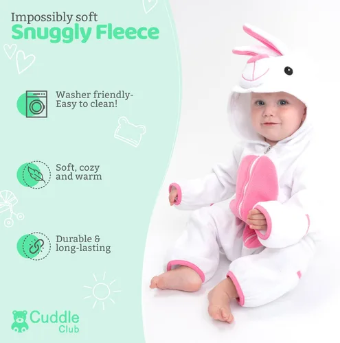 Miniatura 17 de Enterizo de vellón para bebé, rómper de una sola pieza con capucha para niños, ropa para exteriores, chaqueta infantil