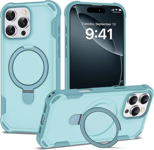 Miniatura 41 de Funda compatible con iPhone 12 y 12 Pro de 6.1 pulgadas con soporte de anillo magnético [protección militar contra caídas] [compatible con MagSafe]