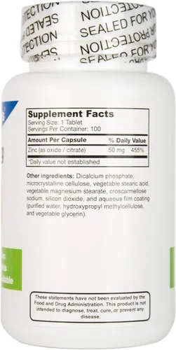 Miniatura 2 de DrFormulas Suplemento de zinc para el acné de 50 mg con citrato de óxido de zinc quelado, suministro de 100 días